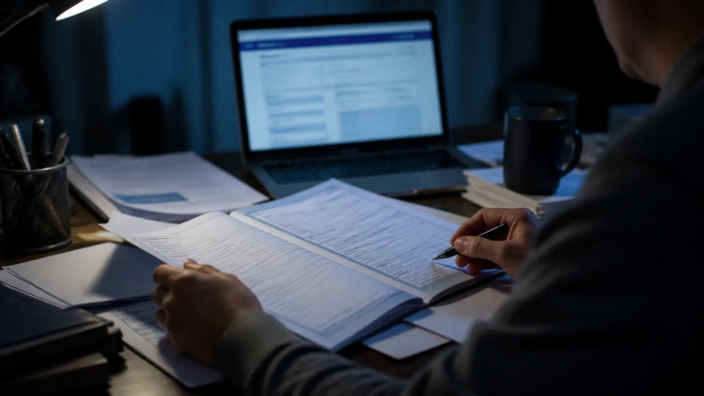 A person reviewing Social Security card application documents at a desk, highlighting the process involved.